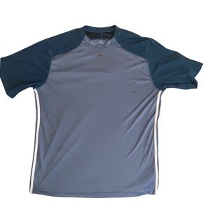 Adidas | Mens two tones of blue short sleeve shirt size XL